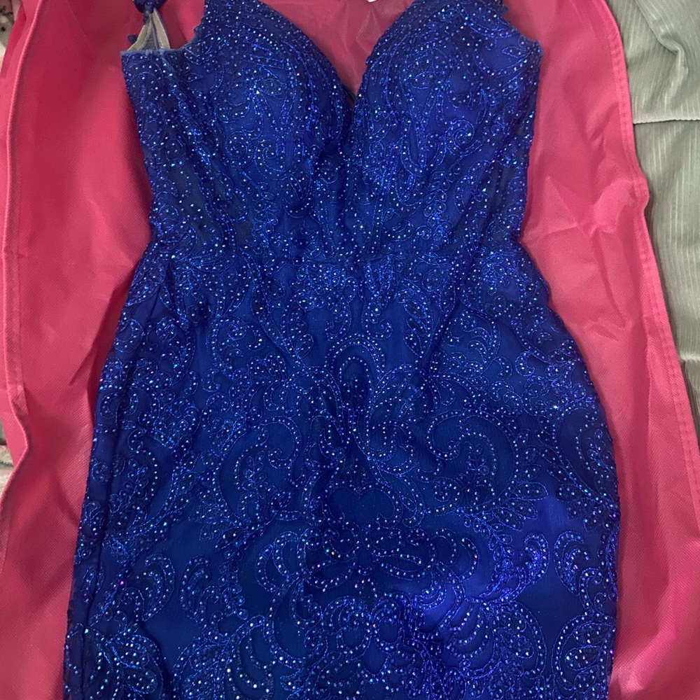 Stunning Blue Beaded Dress